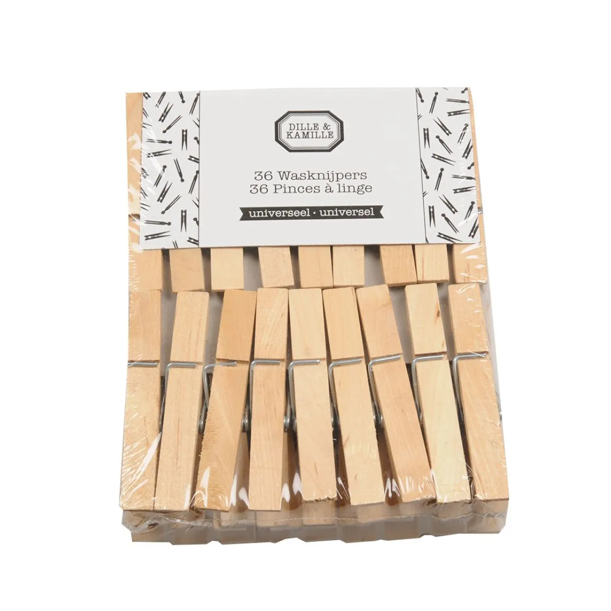 Onderhoud|Clipjes, Magneetjes & Knijpertjes*DILLE & KAMILLE Wasknijpers, 36 stuks