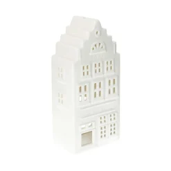 Theelichthouders|Porseleinen Huisjes*DILLE & KAMILLE Waxinelichthouder, -winkel 50 jaar, porselein, 18,5 cm