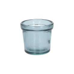Theelichthouders*DILLE & KAMILLE Waxinelichthouder, gerecycled glas, blauw, Ø7 cm