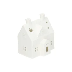 Porseleinen Huisjes|Theelichthouders*DILLE & KAMILLE Waxinelichthouder, huisje koekeman, porselein