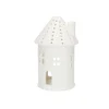 Porseleinen Huisjes|Theelichthouders*DILLE & KAMILLE Waxinelichthouder, porselein, huisje rond, 12 cm