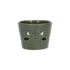 Theelichthouders*DILLE & KAMILLE Waxinelichthouder, porselein, groen, H5,5 X Ø7 cm