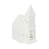 Porseleinen Huisjes|Theelichthouders*DILLE & KAMILLE Waxinelichthouder, porselein, kerkje, 17 cm
