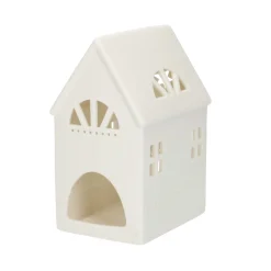 Porseleinen Huisjes|Theelichthouders*DILLE & KAMILLE Waxinelichthouder, porselein, huisje met ster, 14 cm