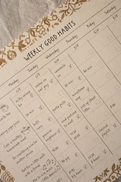 Tinten En Texturen|Kalenders & Planners*DILLE & KAMILLE Weekplanner 'Good habits', decoratief, A5
