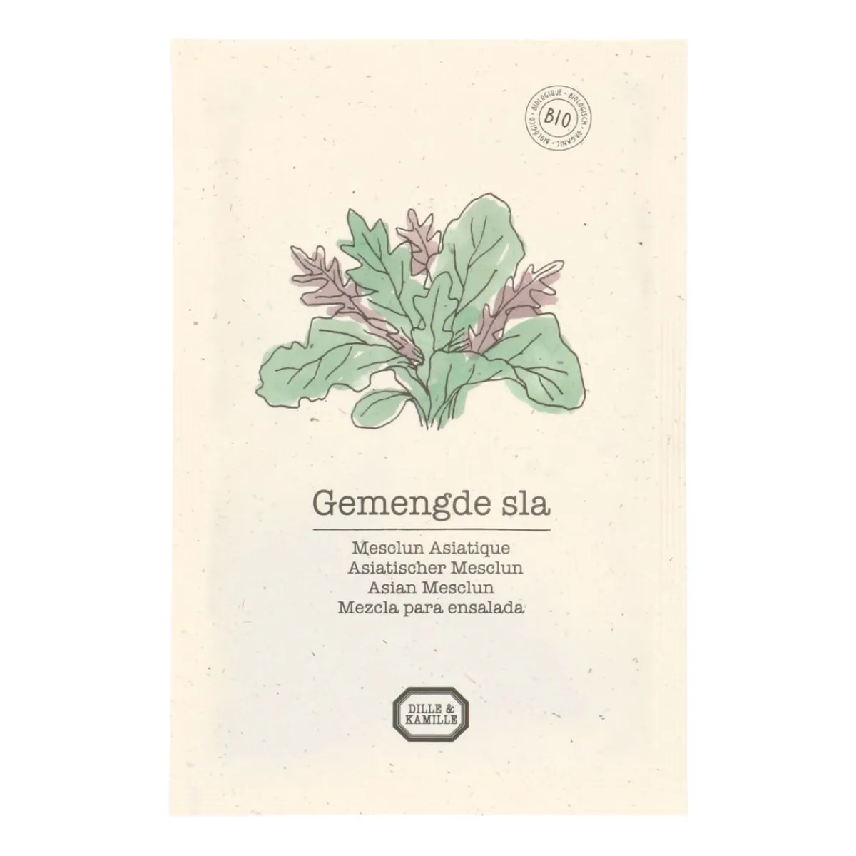 Zaaien*DILLE & KAMILLE Zadenmengsel, biologisch, gemengde sla, 3 g