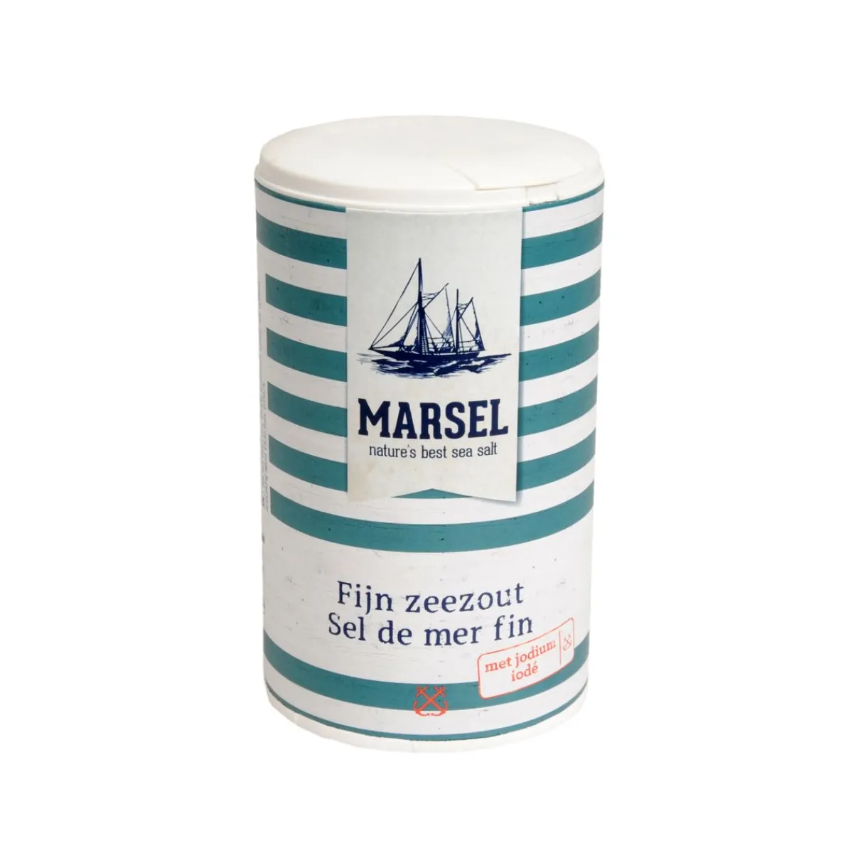 Zout*DILLE & KAMILLE Zeezout met jodium, fijn, 500 gram